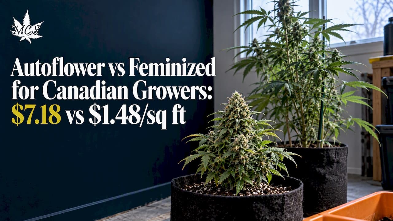 Autoflower vs Feminized for Canadian Growers: $7.18 vs $1.48/sq ft
