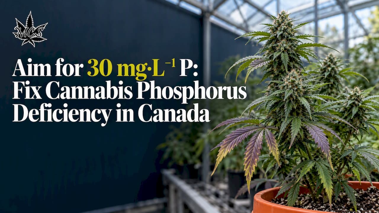 Aim for 30 mg·L⁻¹ P: Fix Cannabis Phosphorus Deficiency in Canada